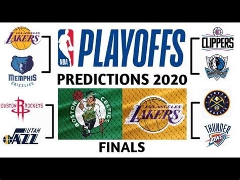 The end of the nba regular season is only six weeks away, and while the bucks and lakers have separated themselves from the field and emerged as clear nba title favorites, the battle for positions two through eight in both conferences could go down to the final game. 2020 NBA Playoffs Bracket Predictions | Guess the ...