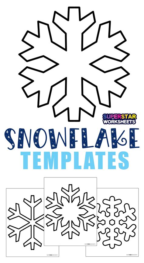 Snowflake Templates Winter Crafts Preschool Winter Activities