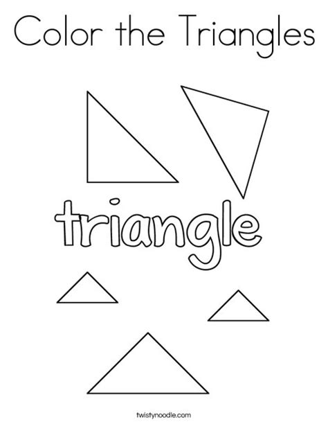 Color The Triangles Coloring Page Twisty Noodle