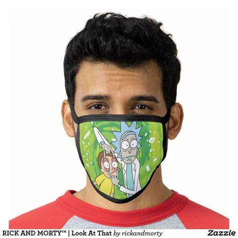Rick And Morty™ Look At That Face Mask Zazzle Face Mask Face