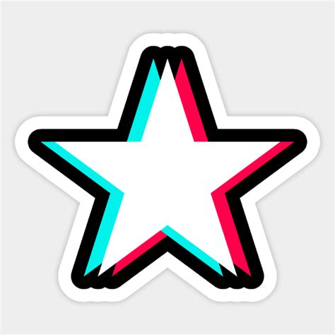 Tiktok Star White Tiktok Tik Tok Star Sticker Teepublic