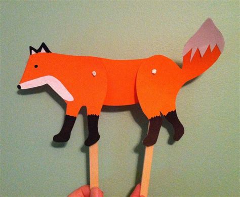 Fox Papercraft Movable Fox Paper Craft And Template Animals Pinterest
