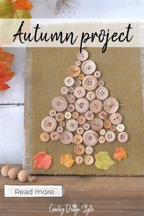 Autumn Button Tree Country Design Style
