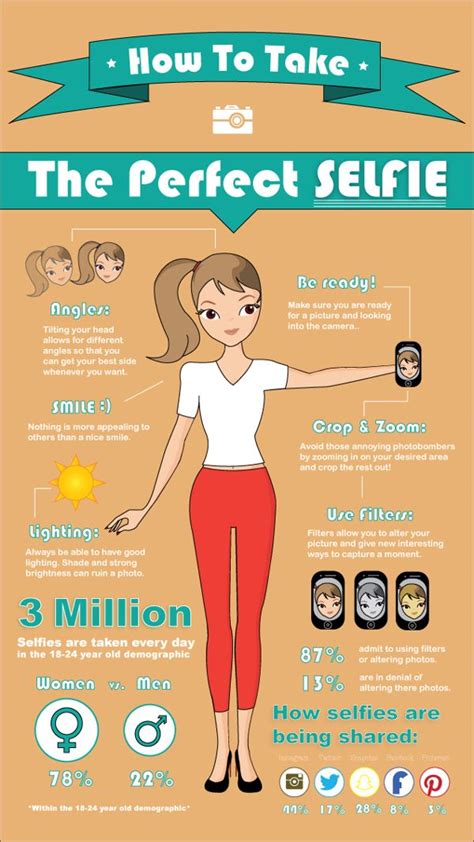 Infographic How To Take The Perfect Selfie Selfie Tips Perfect