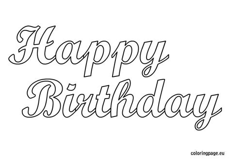 Free printable happy birthday coloring pages for adults. "Birthday" banner coloring page images - Google Search ...