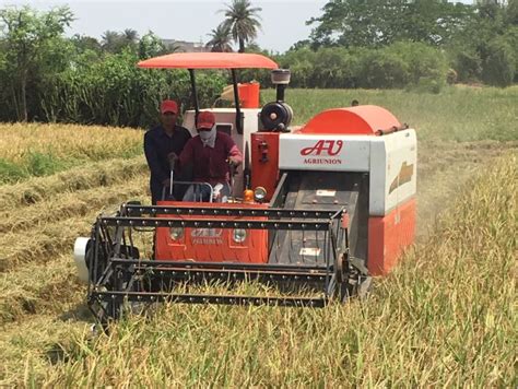 Agriunion Rice Harvester Small Combine Harvester Of Harvester From