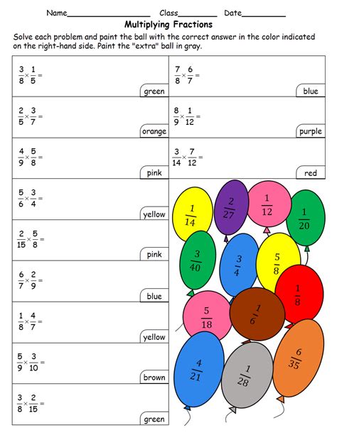 Color By Number Fractions