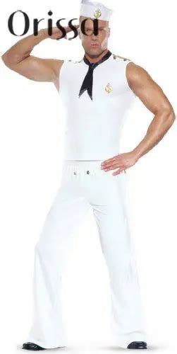 men s sexy sailor navy military costume white sailor halloween carnival cosplay uniforms
