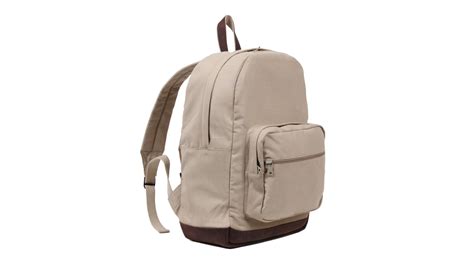 Rothco Vintage Canvas Teardrop Backpack With Leather Accents Up To 29