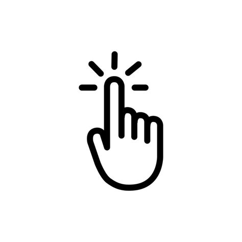 Clicking Finger Icon Hand Pointer Vector Icon Vector Art At