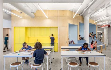 Ai Designs New York City School With Colourful Panels And Tiered