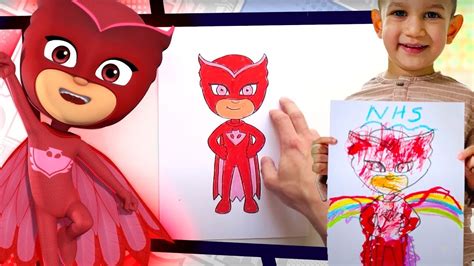 Pj Masks En Español ️ ¡aprende A Dibujar A Buhíta 2 🎨 Dibujos Para