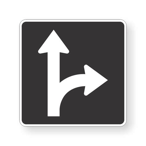 Straight Through Or Turn Right Sign Devco Consulting
