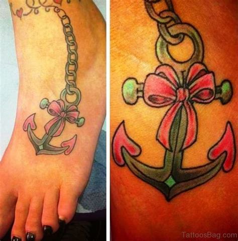 40 Decent Bow Tattoos On Foot Tattoo Designs