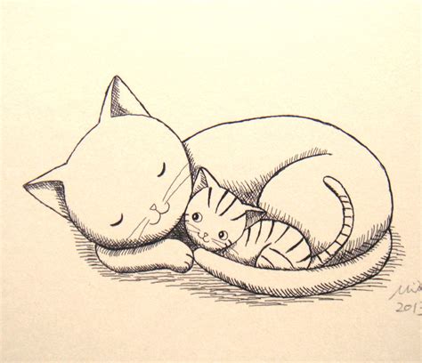 Leopard is also a cat! Cat And Kitten Drawing at GetDrawings | Free download