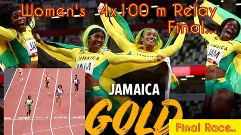 Jamaicans Made Historywomens 4x100m Relay Final Tokyo Olympics 2021jamaica Won Gold100mx4