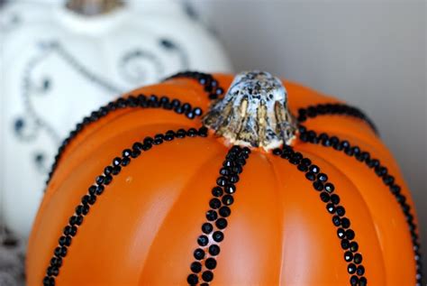 Bedazzle And Bling Your Halloween With Sequined Pumpkins