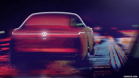 2018 Volkswagen Id Vizzion Concept Design Sketch Caricos