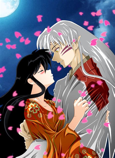 A Kiss From You Rin And Sesshomaru About To Share A Romantic Kiss From