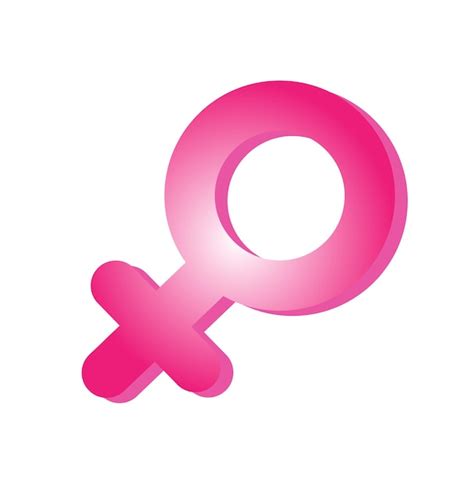 Premium Vector Female Gender Symbol Pink Vector Icon In Flat Style