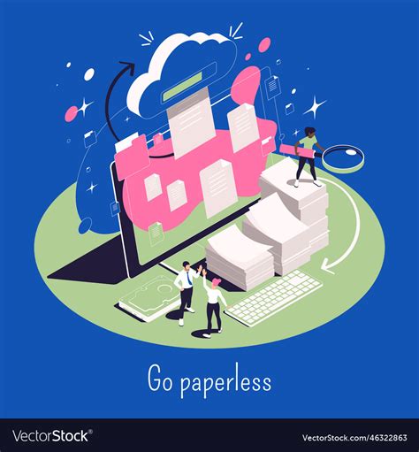 Go Paperless Concept Royalty Free Vector Image