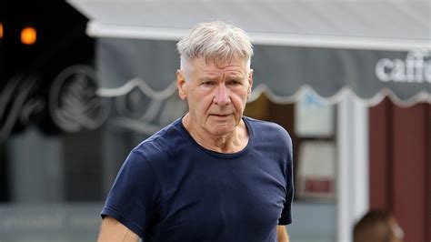 Harrison Ford Shows Off New Haircut During Coffee Outing Photos