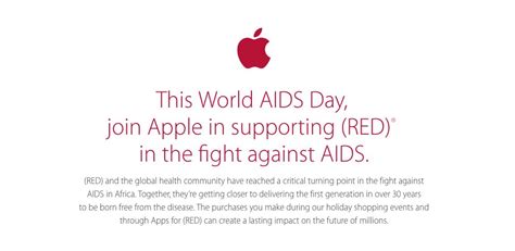 Apple And Product Red Apps And Games Zum Welt Aids Tag 2014