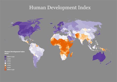 Human Development Index Scores Across The World Oc Rdataisbeautiful
