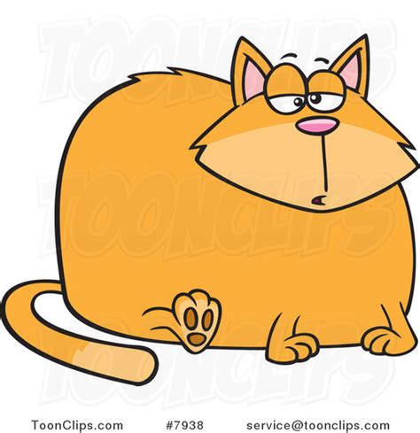 Cartoon Really Fat Cat #7938 by Ron Leishman