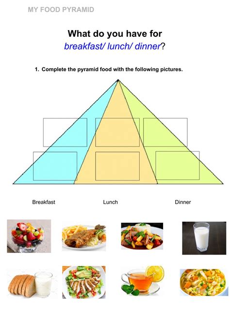 Food Pyramid Ficha Interactiva