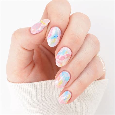This Week I Did Some Pink Pastel Galaxy Nails I Saw This Photograph By