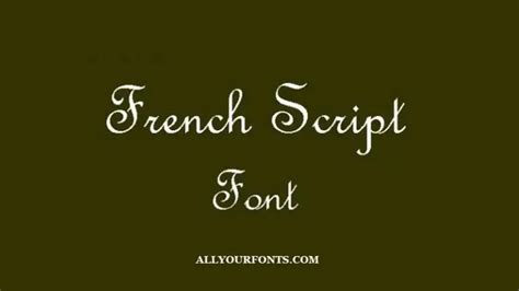 French Script Font Download All Your Fonts