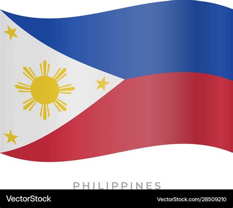 Philippines Waving Flag Icon Royalty Free Vector Image