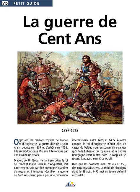 La Guerre De Cent Ans Collection Petit Guide Boutique En Ligne Des