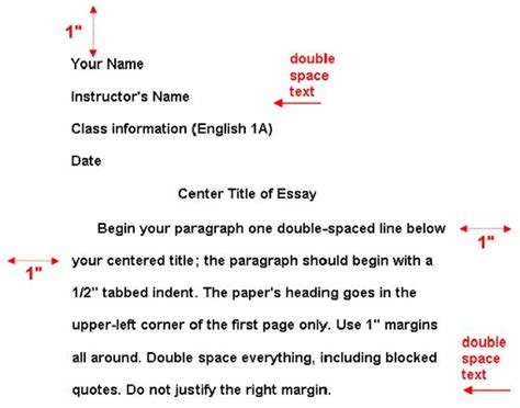 Double Spaced Mla Format Example Formatting Your Research Project Mla