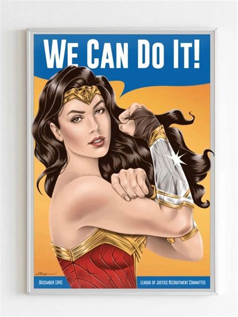 Wonder Women We Can Do It Poster Wonder Woman We Can Do It Gal Gadot