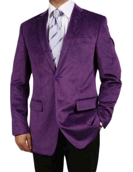 Purple Velvet Blazers For Men
