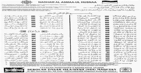 Arabic calligraphy asma ul husna calligraphy. Nadhom Asmaul Teks Asmaul Husna Latin / Doa Asmaul Husna ...