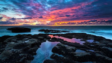 Ultra Hd Backgrounds Colourful Cloudy Hd Nature Rocks Sea Hd 1700