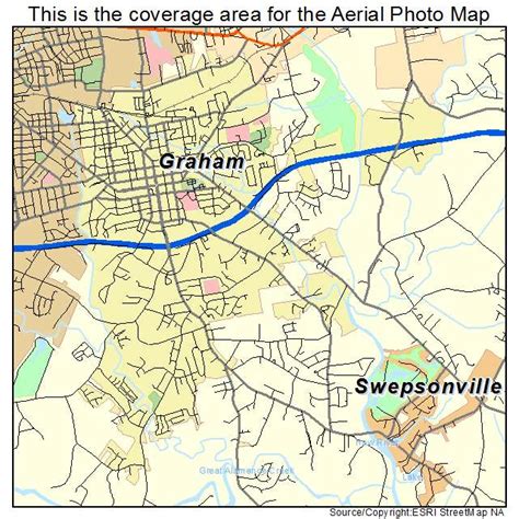 Aerial Photography Map Of Graham Nc North Carolina