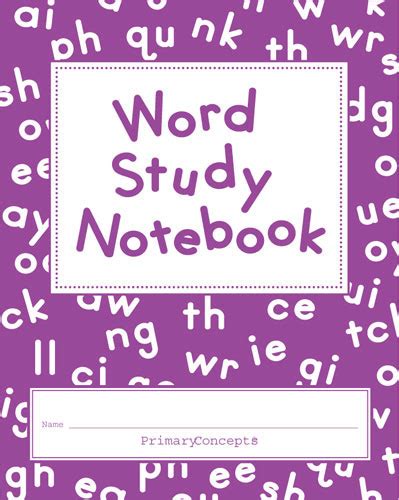 Word Study Notebook Set Of 20 Primary Concepts Dealer