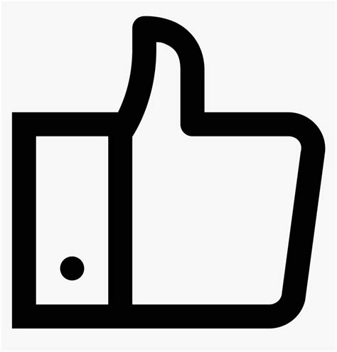 Facebook Like Icon Like Facebook Logo White Black Hd Png Download