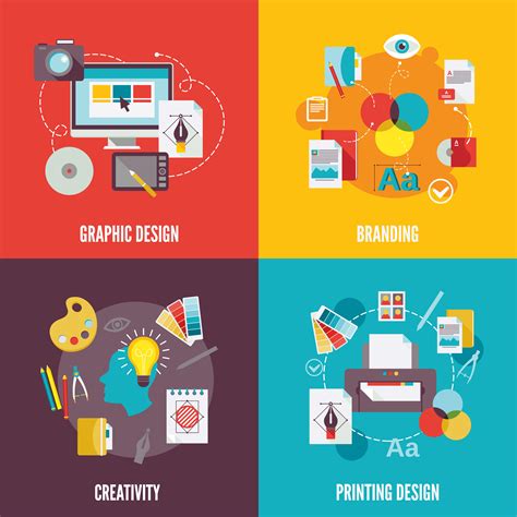 Graphic Design Icons Flat 454924 Vector Art At Vecteezy