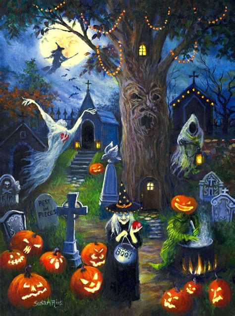 Spooky Halloween Painting Ubicaciondepersonascdmxgobmx