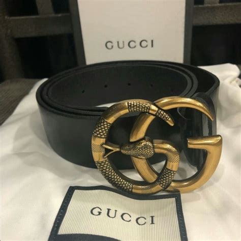 Gucci Accessories Gucci Belt Gold Snake Buckle Poshmark