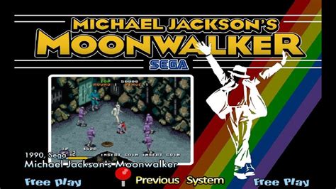 Michael Jacksons Moonwalker 1990 Sega Mame Retrô Arcade Games