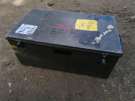 British Army Large Metal Box Heavy Duty Lockable Storage Case Land