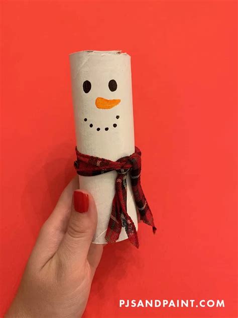 Diy Snowman Napkin Ring Toilet Paper Roll Snowman Craft