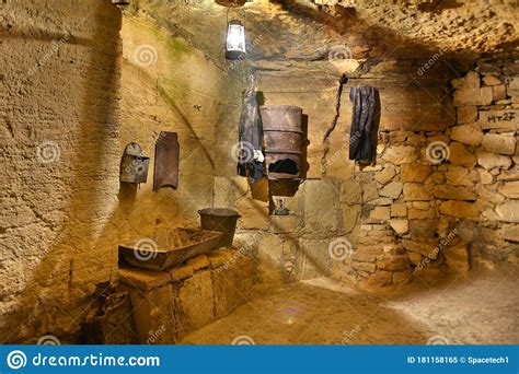 Catacombs Of The Underground Near Odessa In Ukraine Stock Photo