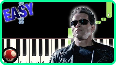 Terminator 2 Main Theme Easy Piano Tutorial Synthesia ターミネータ2テーマ曲